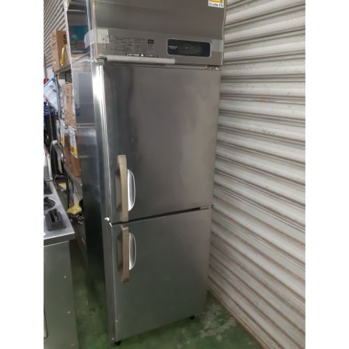 【実業家最長1年引きうける】【中古】2部屋の入り口縦型電気冷蔵庫 ホシザキ HR-63A 幅625×奥ふかさ800×高さ1910 【貨物輸送別途積もり書き】【御勤め用】【飲食店 バス発着場 勝手もと備品 電気冷蔵庫 御勤め用電気冷蔵庫】