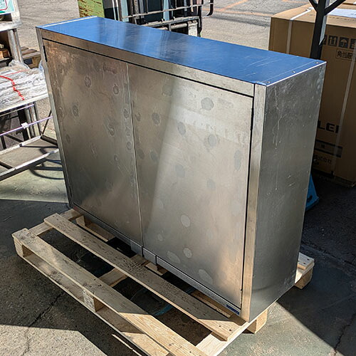 【中古】吊収納家具 観音開き 幅1200×奥ぶかさ300×高さ900 【貨物輸送別途積もり書き】【お役目用】【飲食店 バス発着場 勝手もと設備 吊収納家具 お役目用吊収納家具】