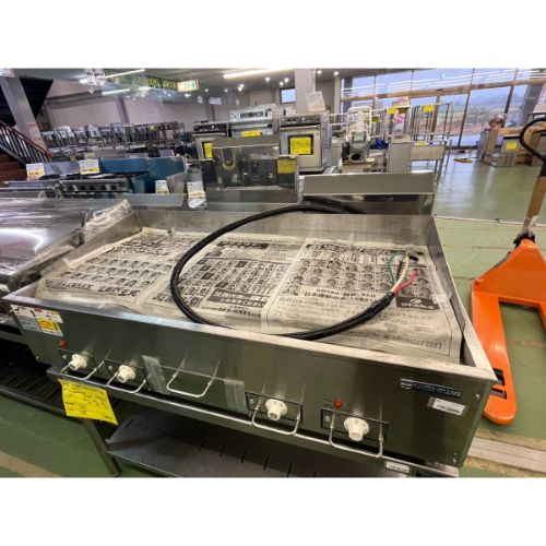 【業界最長1年保証】【中古】電気グリドル ニチワ電機 TEG-1200 幅1200×奥行600×高さ300 三相200V 【送料別途見積】【業務用】【飲食店 店舗 厨房機器 グリドル 鉄板焼器 業務用グリドル 業務用鉄板焼器】