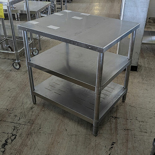 【中古】作業台 2段棚 BGなし 幅750&times;奥行590&times;高さ775 【送料別途見積】【業務用】【飲食店 店舗 厨房機器 作業台 業務用作業台】｜厨房機器と店舗用品 TENPOS