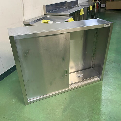 【中古】吊収納家具 BGなし 幅1200×奥ぶかさ300×高さ900 【貨物輸送別途積もり書き】【お役目用】【飲食店 バス発着場 勝手もと設備 吊収納家具 お役目用吊収納家具】