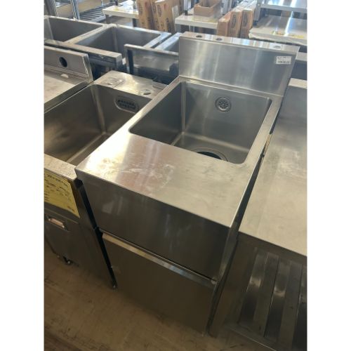 【中古】一槽シンク 扉付き BGあり 幅420&times;奥行700&times;高さ850 【送料別途見積】【業務用】【飲食店 店舗 厨房機器 一槽シンク 業務用一槽シンク】｜厨房機器と店舗用品 TENPOS
