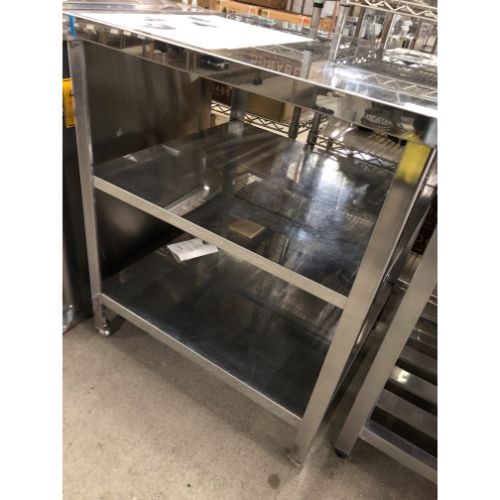 【中古】作業台 中棚付き 幅750×奥行730×高さ930 【送料別途見積】【業務用】【飲食店 店舗 厨房機器 作業台 業務用作業台】