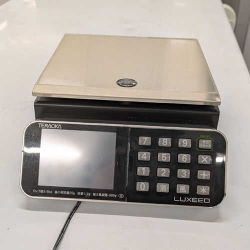 【中古】御目に掛かる規摸 (計り) テラオカ LUXEED 幅195×奥ふかさ280×高さ85 【貨物輸送別途積もり書き】【御役目用】【飲食店 バス発着場 膳立て御先棒 膳立て計器 計り器 御役目用計り器】