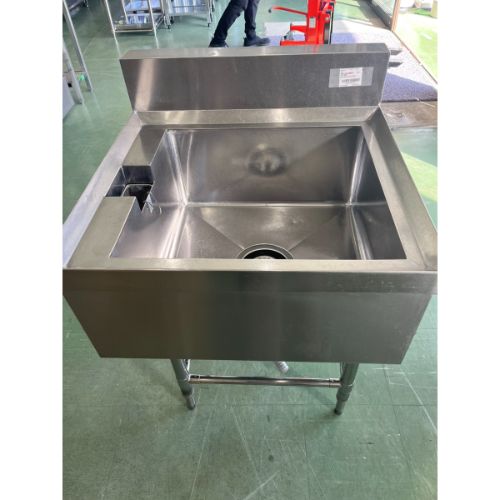 【中古】一槽シンク BGあり 幅750×奥行750×高さ800 【送料別途見積】【業務用】【飲食店 店舗 厨房機器 一槽シンク 業務用一槽シンク】