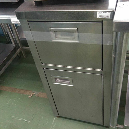 【中古】ダストボックス 観音開き 幅400×奥行700×高さ850 【送料別途見積】【業務用】【飲食店 店舗 厨房機器 作業台 業務用作業台】