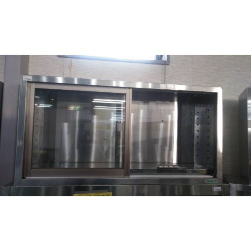 【中古】吊収納家具 瑠璃戸 幅1200×奥ぶかさ300×高さ600 【貨物輸送別途積もり書き】【お役目用】【飲食店 バス発着場 勝手もと設備 吊収納家具 お役目用吊収納家具】