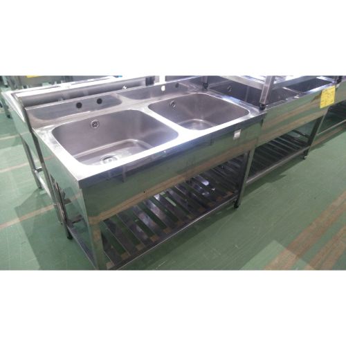 楽天市場】2槽シンク 幅1200×奥行600×高さ800mm(別途 左・後側バック 