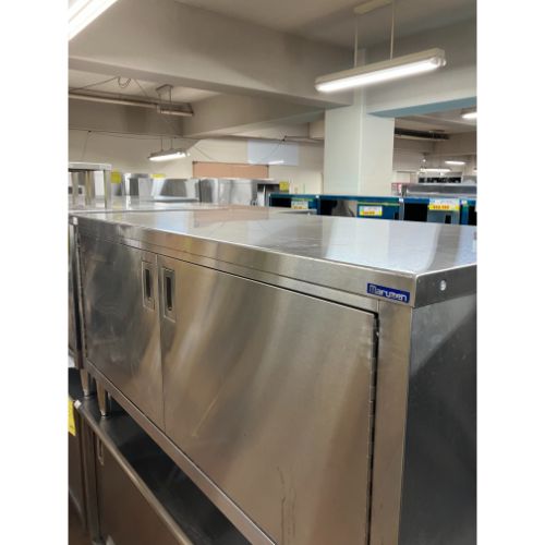 【中古】調理台(観音扉) 幅1500×奥行750×高さ800 【送料無料】【業務用】【飲食店 店舗 厨房機器 調理台 業務用調理台】