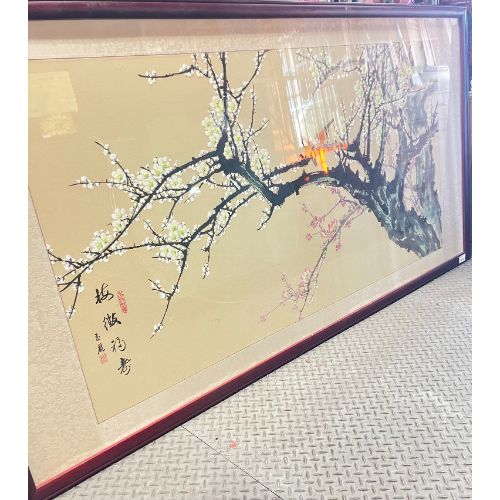 【中古】絵画 大 福寿 幅1770×奥行30×高さ915 【送料無料】【業務用】【飲食店 店舗 店舗備品 壁面 ディスプレイ雑貨】