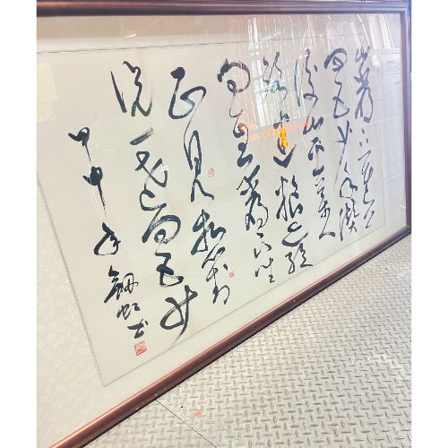 【中古】絵画 大 書 幅1650×奥行30×高さ890 【送料無料】【業務用】【飲食店 店舗 店舗備品 壁面 ディスプレイ雑貨】