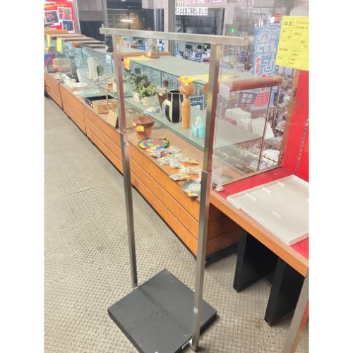 【中古】ステンレスアームハンガー(台黒) 幅650×奥行400×高さ1335 【送料無料】【業務用】【飲食店 店舗 店舗備品】