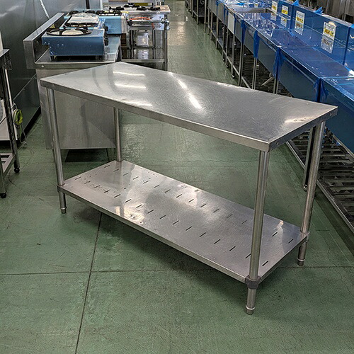 【中古】作業台 BGなし 幅1440&times;奥行600&times;高さ850 【送料別途見積】【業務用】【飲食店 店舗 厨房機器 作業台 業務用作業台】｜厨房機器と店舗用品 TENPOS