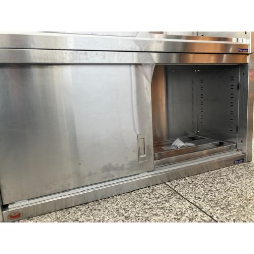 【中古】吊収納家具(ステン戸) 幅1100×奥ぶかさ350×高さ500 【貨物輸送別途積もり書き】【お役目用】【飲食店 バス発着場 勝手もと設備 吊収納家具 お役目用吊収納家具】