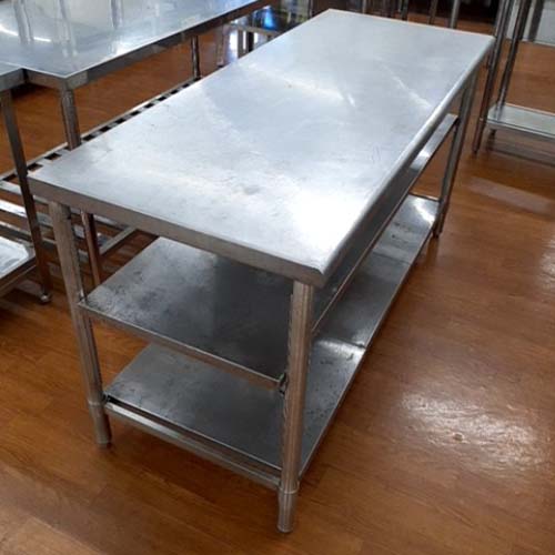 【中古】作業台 BGなし 幅1500×奥行600×高さ800 【送料別途見積】【業務用】【飲食店 店舗 厨房機器 作業台 業務用作業台】