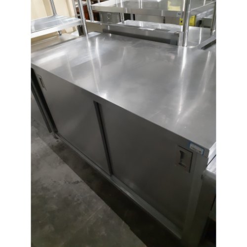 【中古】膳立て台 BGなし 幅1500×奥ぶかさ750×高さ925 【貨物輸送別途積もり書き】【お役目用】【飲食店 バス発着場 勝手もと設備 膳立て台 お役目用膳立て台】