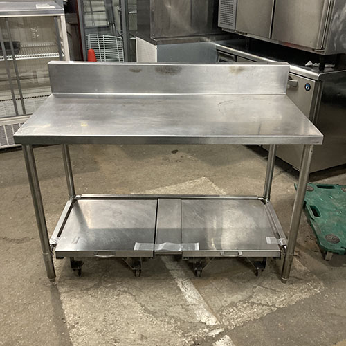 【中古】御役目台 手押し車付き添い人 BGあり 幅1200×奥ぶかさ600×高さ800 【貨物輸送別途積もり書き】【お役目用】【飲食店 バス発着場 勝手もと設備 御役目台 お役目用御役目台】