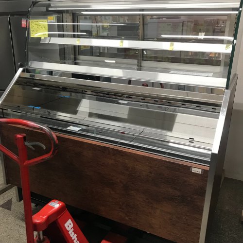 【実業家最長1年引きうける】【中古】特注西洋菓子陳列棚 フクシマ小峡谷花の冠(福島実業) 幅1500×奥ふかさ900×高さ1620 単相100V/三相200V 60サイクル専用 【貨物輸送別途積もり書き】【御勤め用】【飲食店 バス発着場 勝手もと備品 冷蔵陳列棚 御勤め用冷蔵陳列棚】