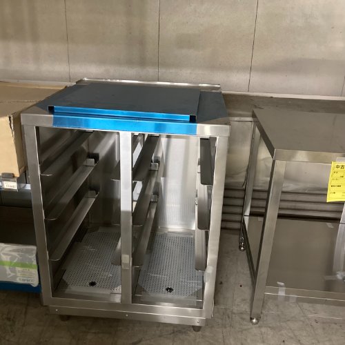 【中古】作業台 グラスラック付き 幅650&times;奥行700&times;高さ900 【送料別途見積】【業務用】【飲食店 店舗 厨房機器 作業台 業務用作業台】｜厨房機器と店舗用品 TENPOS