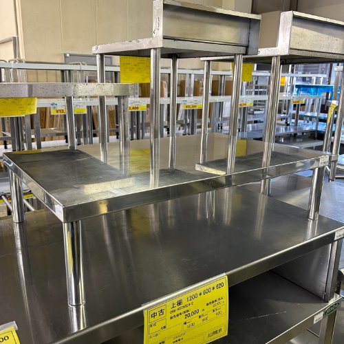 【中古】上棚 BGなし 幅800×奥ぶかさ500×高さ200 【貨物輸送別途積もり書き】【お役目用】【飲食店 バス発着場 勝手もと設備 平棚 上棚 お役目用平棚 お役目用上棚】