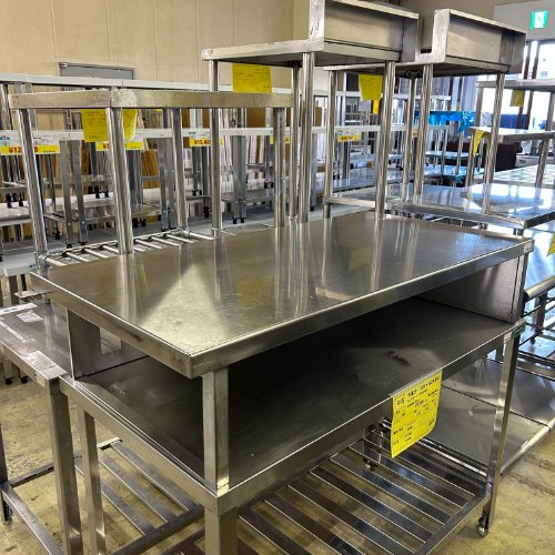 【中古】上棚 幅1200×奥ぶかさ600×高さ620 【貨物輸送別途積もり書き】【お役目用】【飲食店 バス発着場 勝手もと設備 平棚 上棚 お役目用平棚 お役目用上棚】