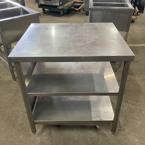 【中古】作業台 BGなし 幅750×奥行650×高さ800 【送料別途見積】【業務用】【飲食店 店舗 厨房機器 作業台 業務用作業台】