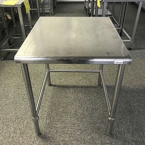 【中古】作業台 三方枠 BGなし 幅650×奥行750×高さ800 【送料別途見積】【業務用】【飲食店 店舗 厨房機器 作業台 業務用作業台】