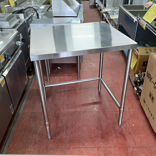 【中古】作業台 三方枠 BGなし 幅780×奥行700×高さ900 【送料別途見積】【業務用】【飲食店 店舗 厨房機器 作業台 業務用作業台】