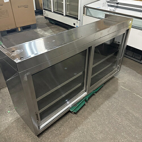 【中古】吊収納家具 下扉あり BGなし 幅1495×奥ぶかさ400×高さ770 【貨物輸送別途積もり書き】【お役目用】【飲食店 バス発着場 勝手もと設備 吊収納家具 お役目用吊収納家具】