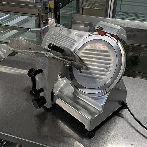 【中古】ミートスライサー 中部コーポレーション PRO-250YS-B 幅490×奥ふかさ390×高さ365 【貨物輸送別途積もり書き】【御勤め用】【飲食店 バス発着場 勝手もと備品 スライサー 御勤め用スライサー】
