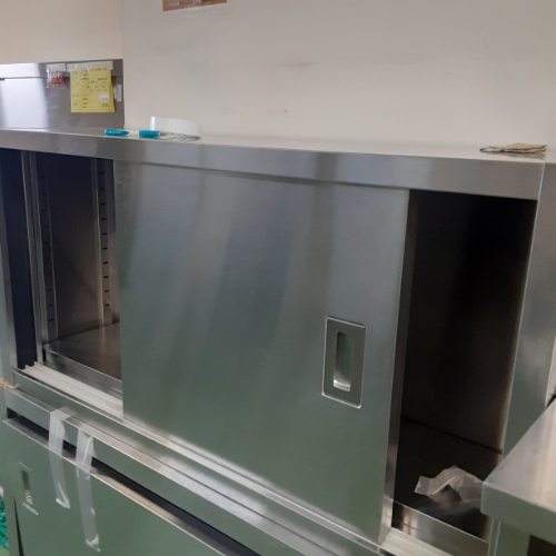 【中古】吊収納家具 幅1200×奥ぶかさ350×高さ600 【貨物輸送別途積もり書き】【お役目用】【飲食店 バス発着場 勝手もと設備 吊収納家具 お役目用吊収納家具】