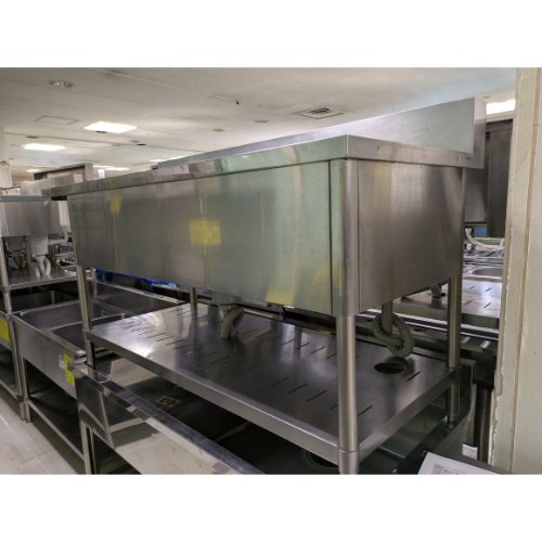 【中古】ソイルドシンク BGあり 幅1600×奥行700×高さ850 【送料別途見積】【業務用】【飲食店 店舗 厨房機器 特殊シンク 業務用特殊シンク】