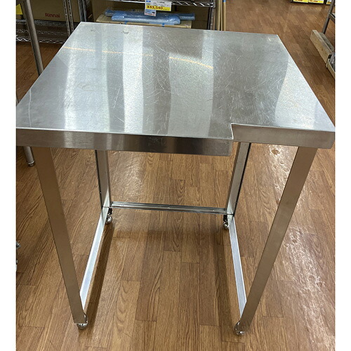 【中古】変形作業台 三方枠 幅600&times;奥行600&times;高さ850 【送料別途見積】【業務用】【飲食店 店舗 厨房機器 作業台 業務用作業台】｜厨房機器と店舗用品 TENPOS