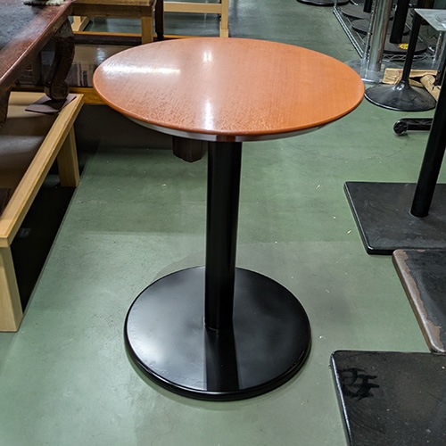 【中古】丸速見表 茶天板 黒脚 幅550×奥ふかさ550×高さ700 【貨物輸送無料】【御勤め用】【飲食店 バス発着場 勝手もと備品 速見表 御勤め用速見表】