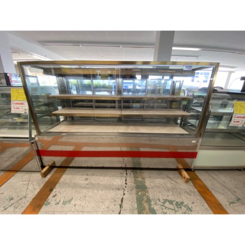 【実業家最長1年引きうける】【中古】西洋菓子陳列棚 金剛石冷容れもの 幅2100×奥ふかさ700×高さ1350 単相100V/三相200V 【貨物輸送別途積もり書き】【御勤め用】【飲食店 バス発着場 勝手もと備品 冷蔵陳列棚 御勤め用冷蔵陳列棚】
