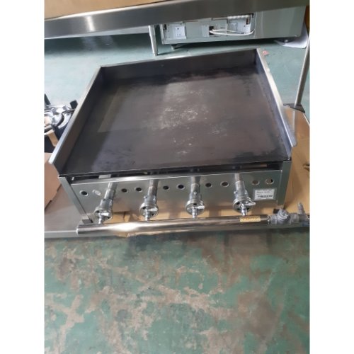 【中古】鉄板焼き台 幅630×奥行570×高さ270 LPG(プロパンガス) 【送料別途見積】【業務用】【飲食店 店舗 厨房機器 グリラー 焼物器 業務用グリラー 業務用焼物器】