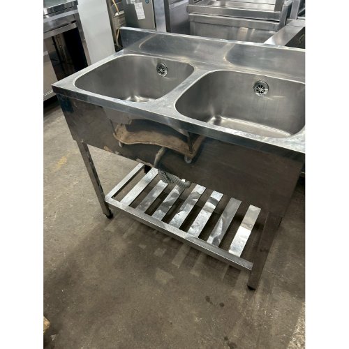 【中古】二槽シンク BGあり 幅900×奥行450×高さ800 【送料別途見積】【業務用】【飲食店 店舗 厨房機器 二槽シンク 業務用二槽シンク】|厨房機器と店舗用品 TENPOS