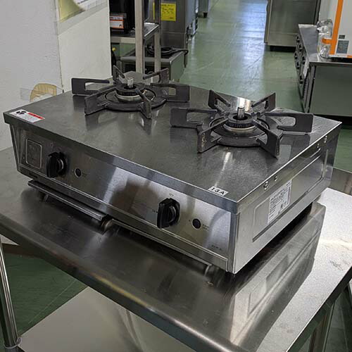 【楽天市場】【中古】2口ガスコンロ リンナイ(Rinnai) ET21-2STSY-S 幅600×奥行410×高さ180 都市ガス 【送料別途