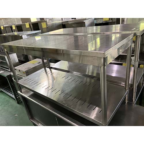 【中古】作業台 BGなし 幅1500×奥行600×高さ800 【送料別途見積】【業務用】【飲食店 店舗 厨房機器 作業台 業務用作業台】