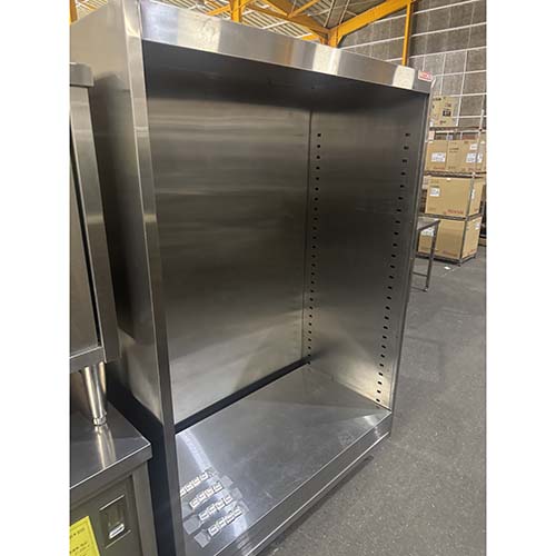 【中古】食器棚(扉皆無) 幅1200×奥ふかさ600×高さ1800 【貨物輸送別途積もり書き】【お役目用】【飲食店 バス発着場 勝手もと装置 食器棚 お役目用食器棚】