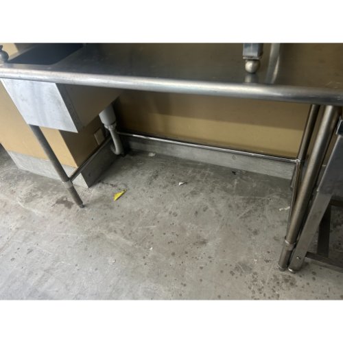 【中古】一槽シンク 台付き 幅1200×奥行600×高さ800 【送料別途見積】【業務用】【飲食店 店舗 厨房機器 一槽シンク 業務用一槽シンク】