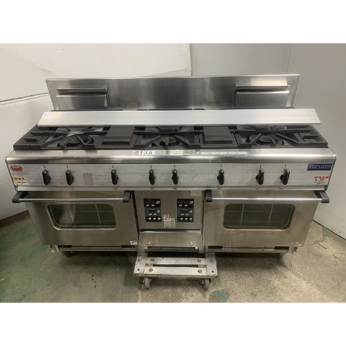 【中古】ガスレンジ コンベクションオーブン付き 5口(内管) マルゼン MGRX-156F 幅1500&times;奥行600&times;高さ800 都市ガス 【送料別途見積】【業務用】【飲食店 店舗 厨房機器 ガスレンジ 業務用ガスレンジ】｜厨房機器と店舗用品 TENPOS 190,740円