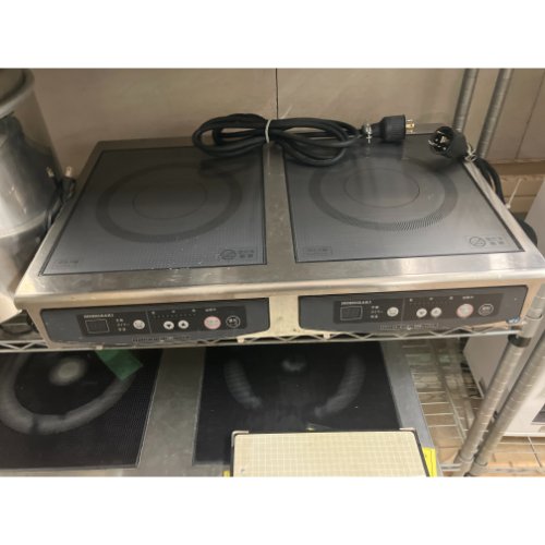 【中古】卓上IH調理器 単相200V2口 ホシザキ HIH-22CE-1 幅700&times;奥行450&times;高さ150 【送料別途見積】【業務用】【飲食店 店舗 厨房機器 卓上IHコンロ 業務用卓上IHコンロ】｜厨房機器と店舗用品 TENPOS