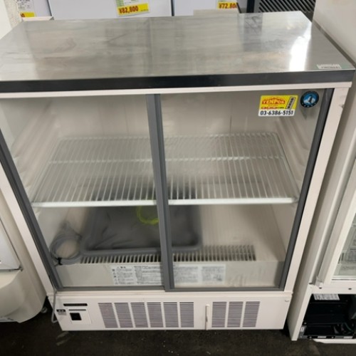 【中古】冷蔵陳列箱 横すべり扉 ホシザキ SSB-85DTL 幅850×奥ふかさ450×高さ1080 【貨物輸送別途積もり書き】【御勤め用】【飲食店 バス発着場 御厨子所器機 冷蔵陳列箱 御勤め用冷蔵陳列箱】