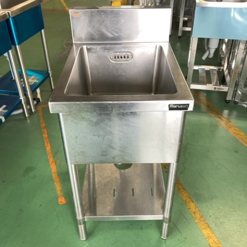 【中古】一槽シンク BGあり 幅450×奥行600×高さ800 【送料別途見積】【業務用】【飲食店 店舗 厨房機器 一槽シンク 業務用一槽シンク】