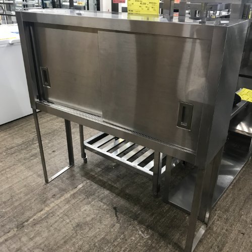 【中古】上置(足付き)吊戸棚 幅1200×奥行300×高さ1200 【送料別途見積】【業務用】【飲食店 店舗 厨房機器 吊戸棚 業務用吊戸棚】