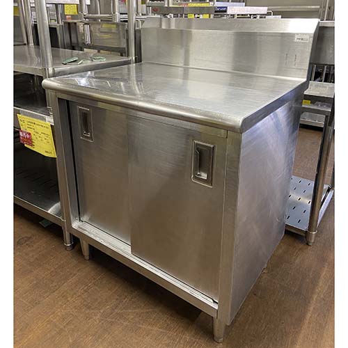 【中古】調理台 BGあり 幅750×奥行600×高さ800 【送料無料】【業務用】【飲食店 店舗 厨房機器 調理台 業務用調理台】