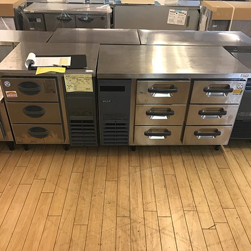 【業界最長1年保証】【中古】冷蔵ドロワーコールドテーブル 2列3段 フクシマガリレイ(福島工業) LDW-120RX 幅1200&times;奥行750&times;高さ800 【送料別途見積】【業務用】【飲食店 店舗 厨房機器 ドロワーコールドテーブル 業務用ドロワーコールドテーブル】｜厨房機器と店舗用品 TENPOS
