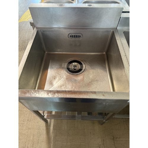 【中古】一槽シンク BGあり 幅650×奥行650×高さ800 【送料別途見積】【業務用】【飲食店 店舗 厨房機器 一槽シンク 業務用一槽シンク】