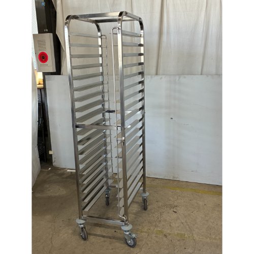 【中古】仕合わせ手押し車 8取用 幅410×奥ふかさ620×高さ1750 【貨物輸送別途積もり書き】【御勤め用】【飲食店 バス発着場 勝手もと備品 仕合わせ シェルフ 御勤め用仕合わせ 御勤め用シェルフ】